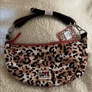 Brighton Love Leopard Print Shoulder Bag